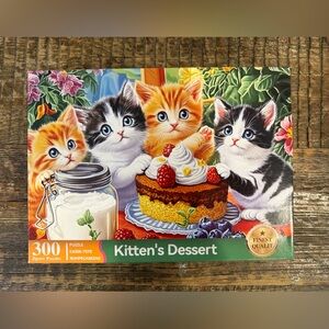 Kitten's Dessert 300-Piece Jigsaw Puzzle - Colorful Kittens